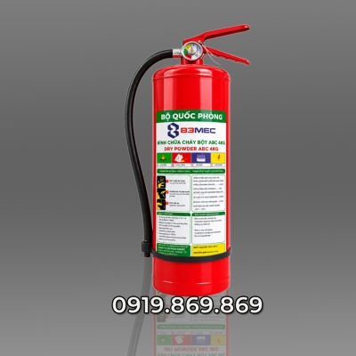 Bình chữa cháy Bột ABC 4kg kiểm định Bộ Quốc Phòng