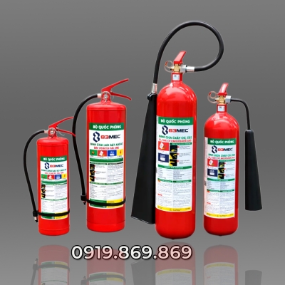Bình chữa cháy CO2 kiểm định Bộ Quốc Phòng